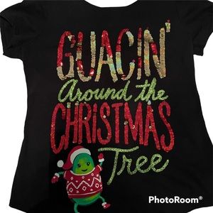 Christmas Justice flipped sequence girls shirt